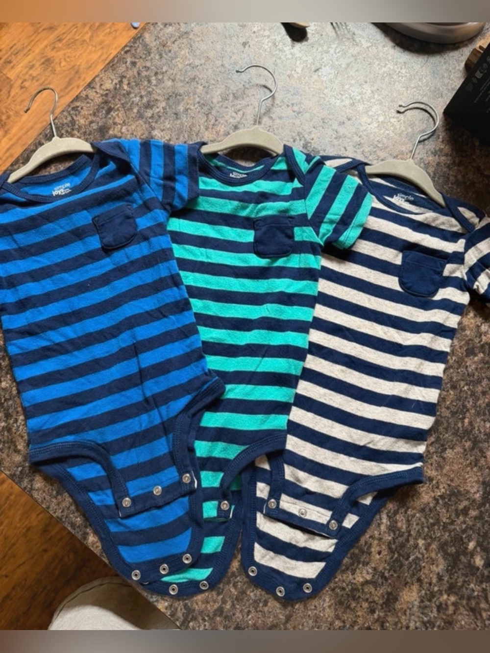 4 PACK Carter's Striped Short-Sleeve Bodysuit
